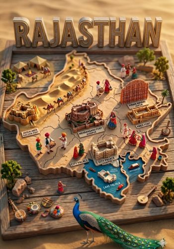 Majestic Rajasthan 3D Map _ The Land of Kings & Forts